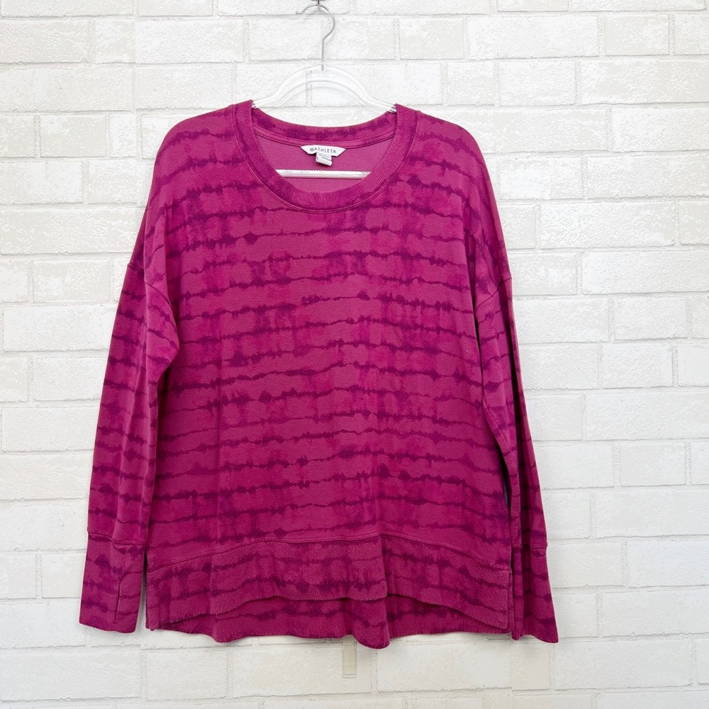 Athleta Coastal Luxe Pink Sweatshirt